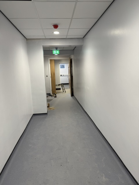 First-fix electrical work in leisure centre shell