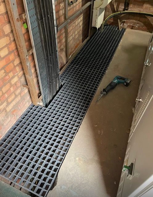 Metal partition framing and first-fix electrical cabling